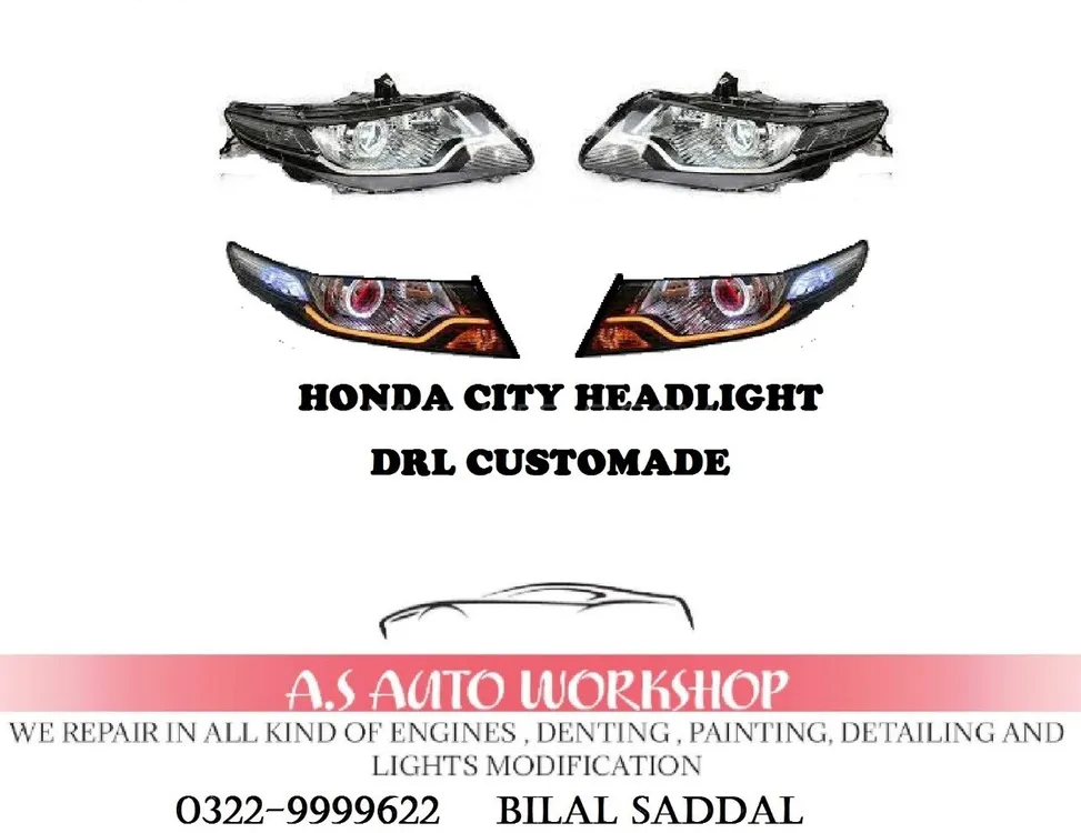 Honda city headlights drl conversion Image-1