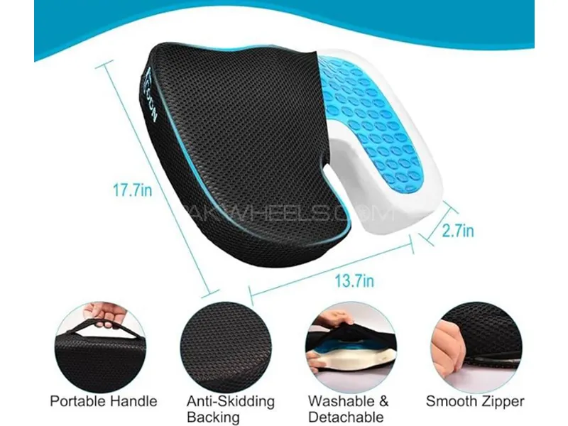 Seat Cushion Memory Foam Gel Tailbone Pain Relief Pillow Image-1