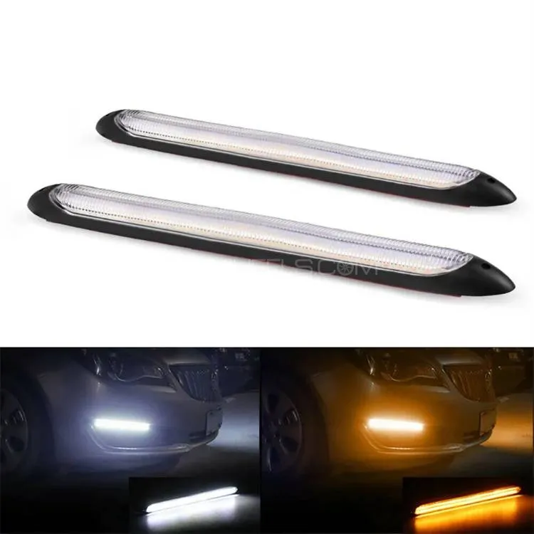 Universal DRL LED Headlight Strip 14-inch Light Daytime Running Turn Signal Lamp 2 Pcs Set Universal DRL LED Headlight Strip 14-inch Light Daytime Running Turn Signal Lamp 2 Pcs Set Image-2