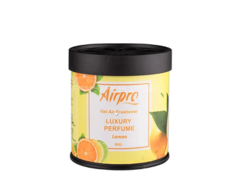 Airpro - Luxury Tin Can Gel Air Freshener Perfume Purifier- Lemon - for Car Home Office Cabin  Image-1