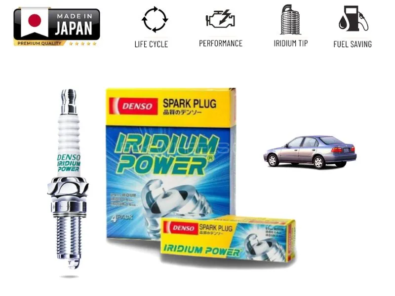 Honda Civic 1999-2001 Denso Iridium Spark Plug - 4 Pieces Made in Japan Image-1