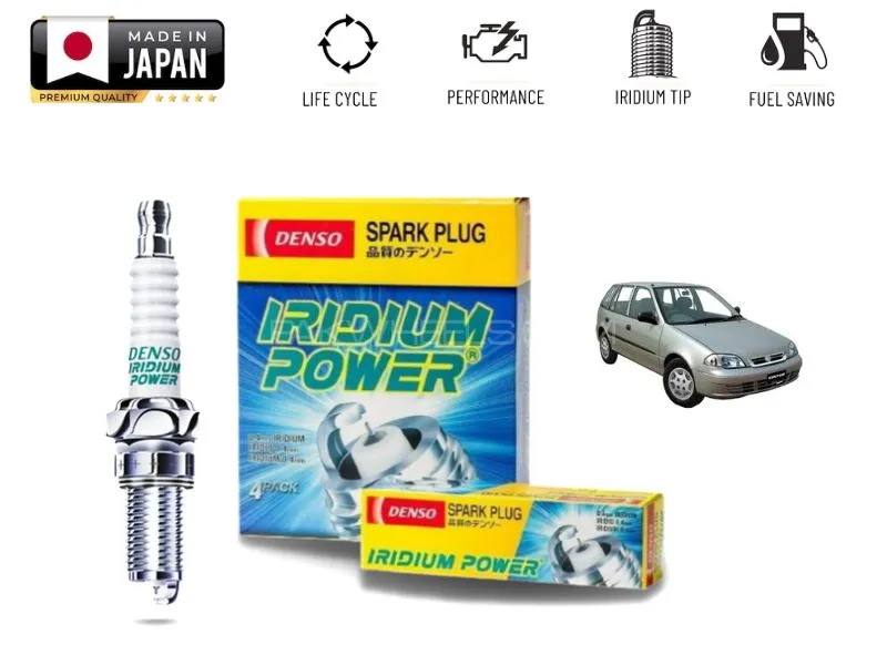 Suzuki Cultus 2007-2017 Denso Iridium Spark Plug - 4 Pieces Made in Japan Image-1