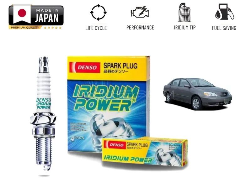 Toyota Corolla Gli 2002-2008 Denso Iridium Spark Plugs - 4 Pieces​ Made in Japan Image-1