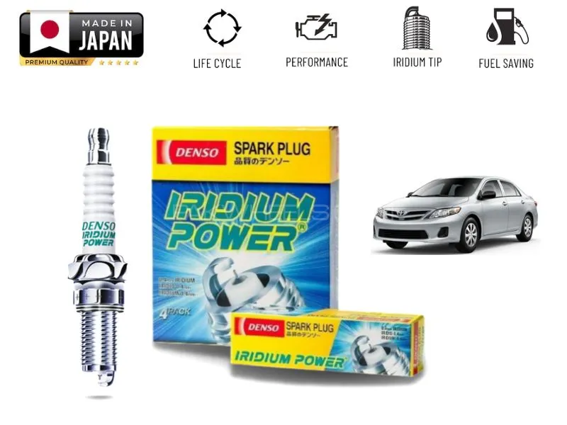 Toyota Corolla Gli 2008-2014 Denso Iridium Spark Plug - 4 Pieces Made in Japan Image-1