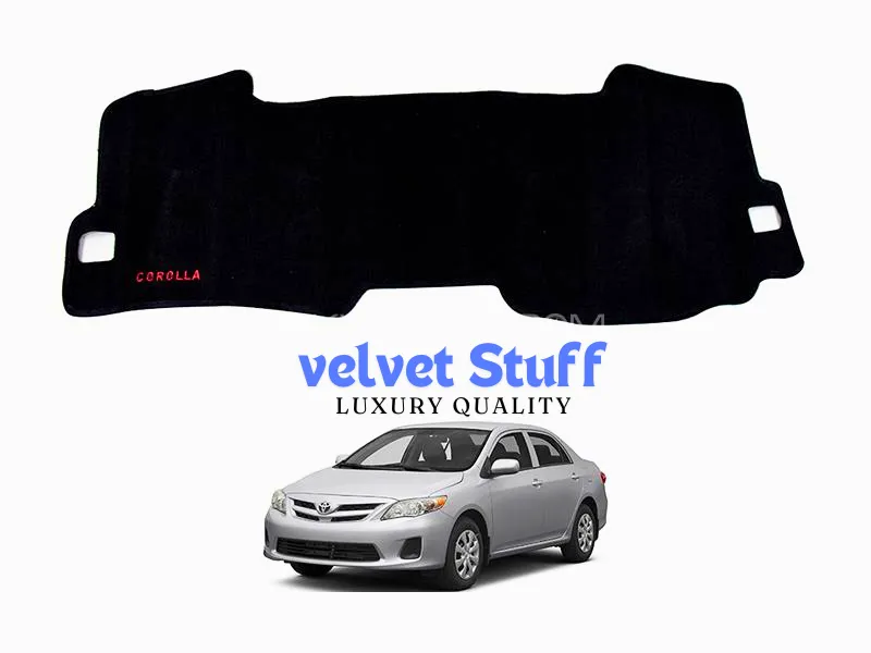 Toyota Corolla 2009 -2014 Velvet Dashboard Mat | Luxury Velvet Dashboard Mat | Toyota Corolla |Black