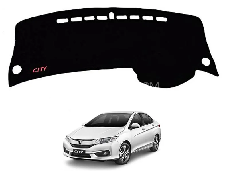 Honda City 2009-2021 Dashboard Carpet - Black 