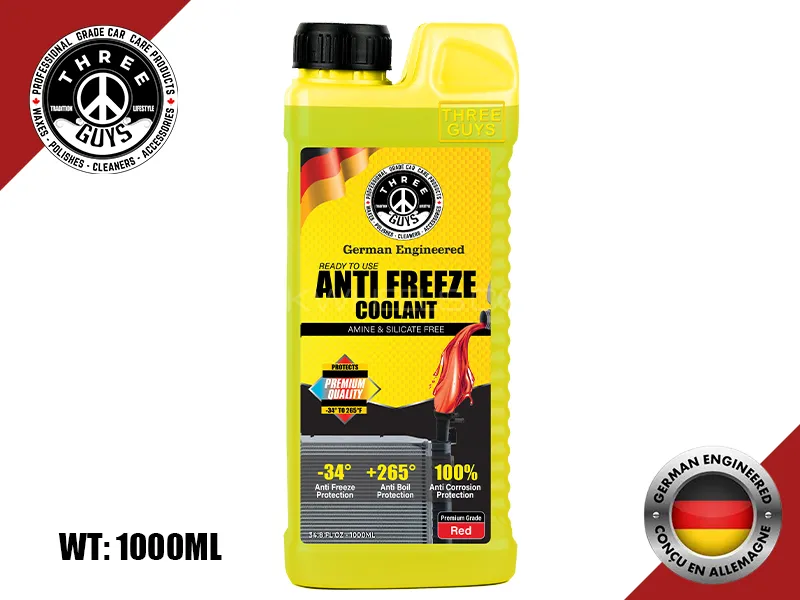  Three Guys Anti Freeze Coolant Premium Grade Red - 1000 ML Image-1