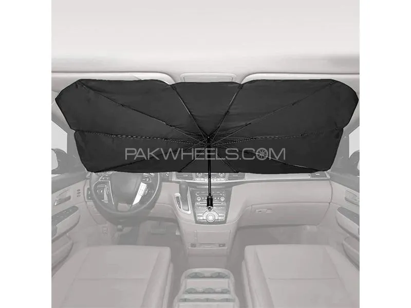 Umbrella Sun Shade For Car Windscreen | Universal Size | Front Sun Shade | Folding Front Shade Image-1