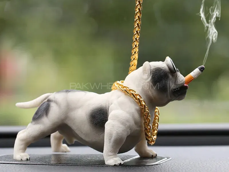 Simulated Bully Pitbull Dog Car Decoration | Hot Bully Pitbull Super Cool Car Dashboard Decoration Image-1