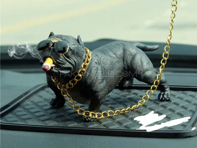 Simulated Bully Pitbull Dog Car Decoration | Hot Bully Pitbull Super Cool Car Dashboard Decoration Image-1