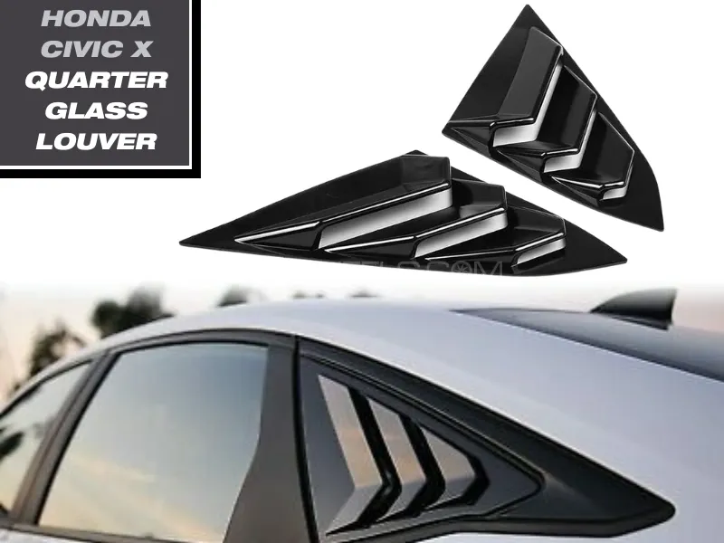 Honda Civic X 2017 to 2022 Quarter Glass Louver | Lamborghini Style Vents for Honda Civic X