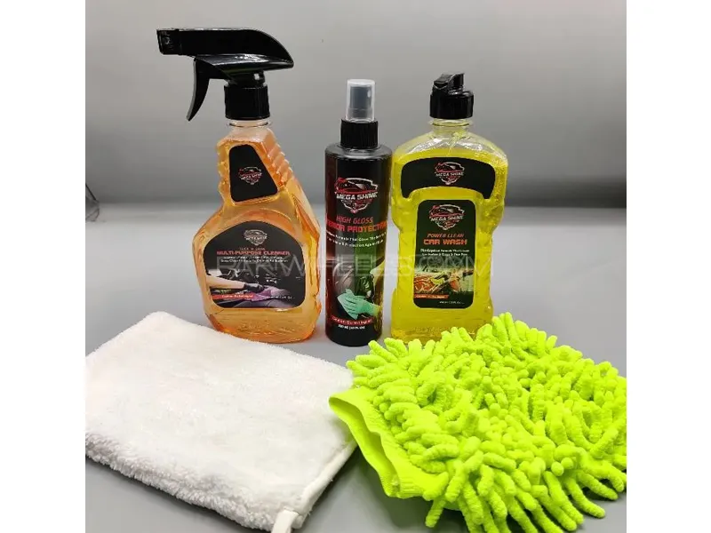 Universal Mega Shine Car Detailing Kit 3 in 1 Package Image-1