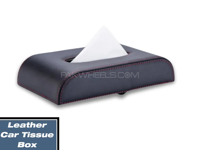 Leather Car Tissue Box | Napkin Car Home Office Paper Holder | HQ Leather Car Armrest Tissue Box Image-1