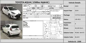 Toyota Aqua 2021 for Sale