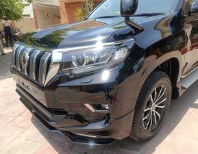 Toyota LandCruiser Prado TX-L 
Black night package 
Model 2019 fresh import June 2024
Mileage 23000 km 
Brand new condition ( spotless)
Black with black nappa leather interior
Electric glass Sunroof 
Multi power seats 
Front seats air conditioned & heated 
Five seater 
Eight zone climate control duel air conditioning 
Active cruise control 
Adapter Line accessed 
Adapted Radar
Bang & 0lufsen entertainment sound system 
Active navigation ,Bluetooth ,Apple play & android smart apps 
Multi cameras front & rear 
Four colour ambient light 
Cool box
TRD original factory fitted sports led body kit 
Sports side skirts 
19 “alloy wheels with new tyres 
Active power led headlamps 
TRD duel muffler 
Wooden steering wheel & full glossy wooden interior.
Further information please call & visit at Victory Cars jail road Lahore 
National wide delivery available.