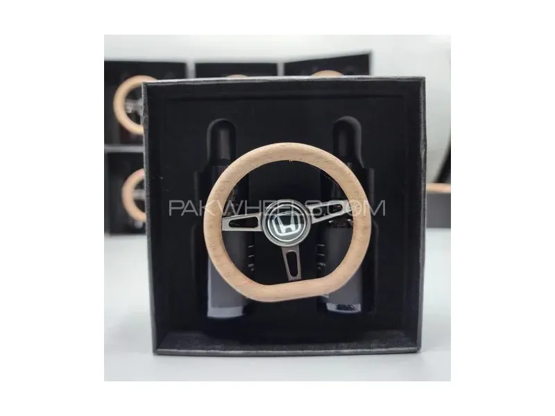 Honda Mini Steering Wheel Car perfume Long lasting Fragrance For AC Grill D-Shape Air Conditioner Image-1