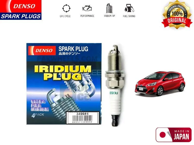 Toyota Aqua 2014-2017 Denso Original Spark Plugs | FK16BR-AL8 | 1 Pcs Image-1