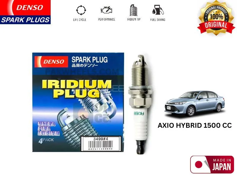 Toyota Axio Hybrid 2012-2019 Denso Original Spark Plugs |  FK16BRAL8 | 1 Pcs Image-1
