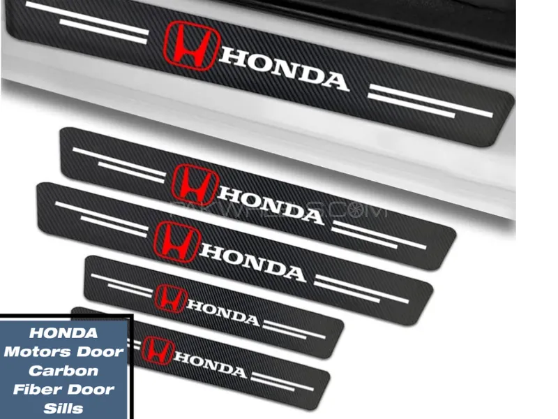 HONDA Car Door Sills Carbon Fiber Protector | Door Sills Cover Panel Sticker | HONDA Door Sills