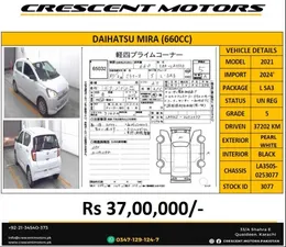 Daihatsu Mira L 2021 for Sale