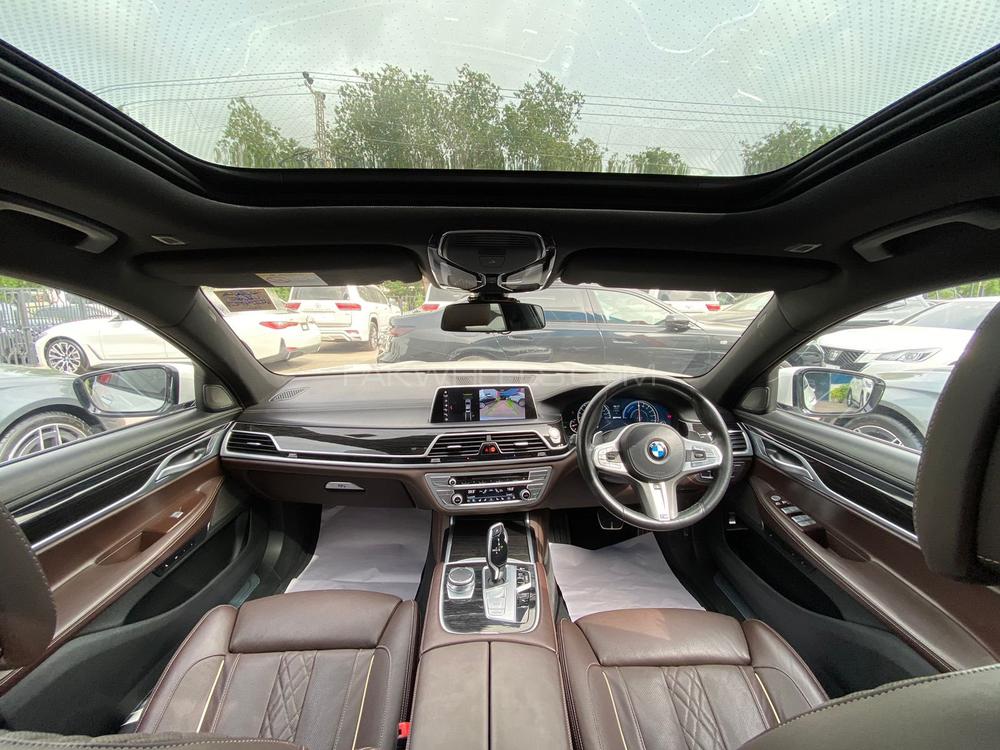 Make: BMW 740 Le 
Active Hybrid, long wheel base
M Sports package 
Manufacturing year: 2018
Mileage: 25,000 km
Registered: 2022
Mocha interior

Noticeable options:
*Panoramic glass sunroof with Sky lounge 
*Rear seating pack executive lounge
*BMW laser lights
*Harman/kardon sound system
*Privacy glass
*BMW live cockpit professional 
*Soft close doors
*Wireless charger 
*Paddle shifters
*Rear entertainment
*Ambient lights
*Ventilated seats
*Electric memory seats
*Airmatic suspension
*Rear tablet
*20" alloy wheels
*Gesture control

Calling and Visiting Hours

Monday to Saturday

11:00 AM to 7:00 PM