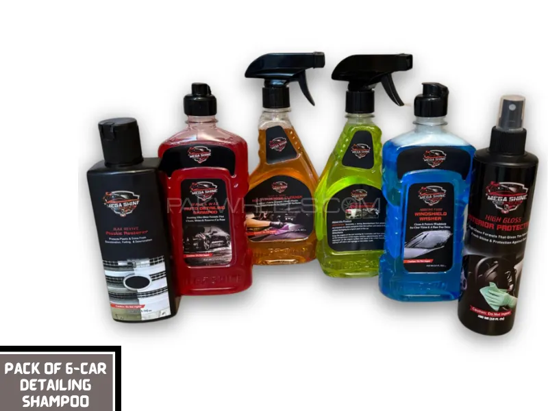 Pack of 6-Car Detailing Shampoo | Car MultiPurpose Cleaner | Car Plastic Restorer Image-1