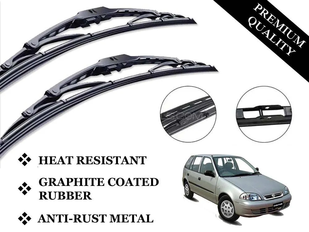 Suzuki Cultus 2000 - 2016 Wiper Blades | Metal Type | Premium Quality | Anti-Rust | Graphite Coated