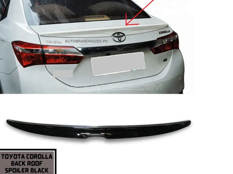 Premium Quality Fiber Toyota Corolla 2012-2018 Back Roof Spoiler in Black Color