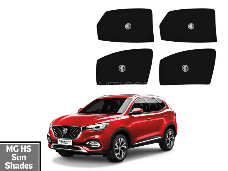 High Quality MG HS Car Window shades | Sun shades fabric | Car black sun shades window with logo Image-1