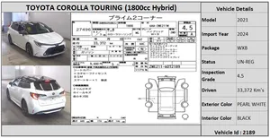 Toyota Corolla Touring Hybrid WxB 2021 for Sale