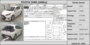 Toyota Yaris 2021 for Sale