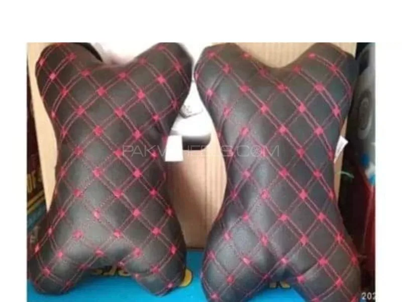 Premium High Quality 7D Neck Rest In Black With Red Colour Image-1