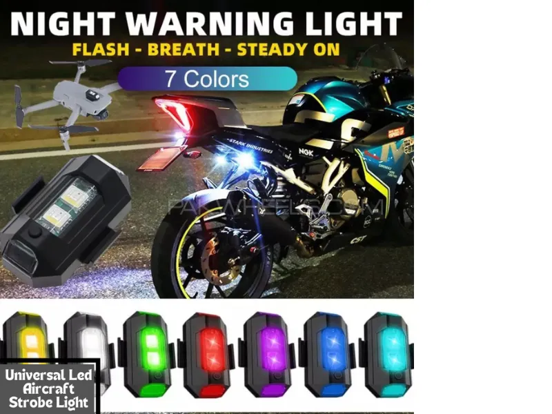 Motorcycle Lights Drone Strobe Light | USB LED Anti-Collision Bike Aircraft Night Flying Mini Image-1