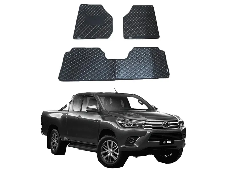 Toyota Hilux - Revo - Rocco 7D Floor Mat ( Flat Style ) - Model-2016-2025 | 7D Floor Mat Image-1