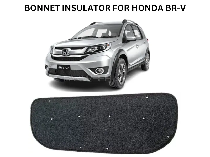 Premium High-Quality Bonnet Insulator in Black Color with Clips for Honda BR-V Image-1
