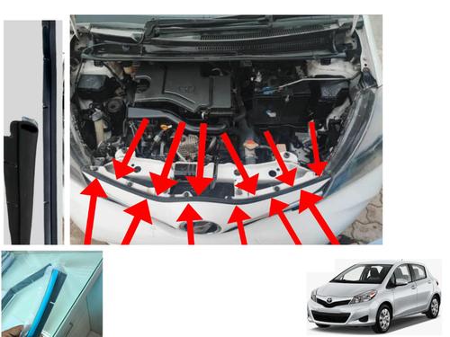 Toyota Vitz Bonnet Rubber  | 1  Piece |  2012 - 2020 With Double Tape  Toyota Vitz Bonnet Rubber  | 1  Piece |  2012 - 2020 With Double Tape