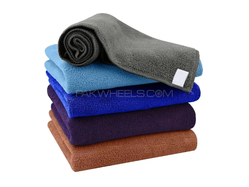 Large Size Soft Microfiber Cloth | Pack of 7 | 40x60cm | 300gsm | Cleaning And Polishing Image-1