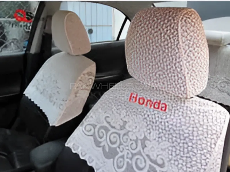 Premium High-Quality Net Fabric Half Seat Cover for All Types of Honda Cars Full Set Image-1
