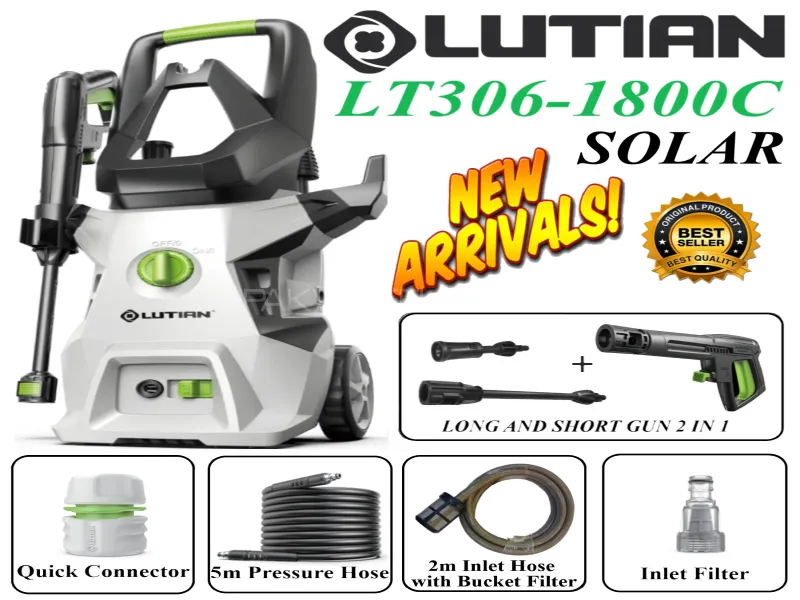 LUTIAN - LT306-1800C ( Solar ) - High Car Pressure Washer 140 Bar 1800 Watts Self Priming Image-1