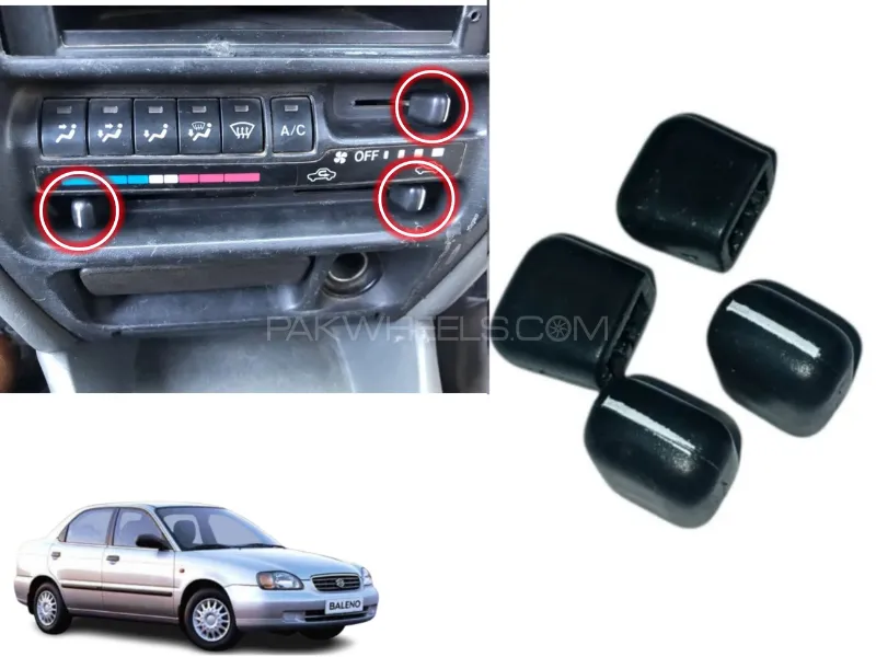 Suzuki Baleno A/C Knob | 4 Pieces  | A/C Button Image-1