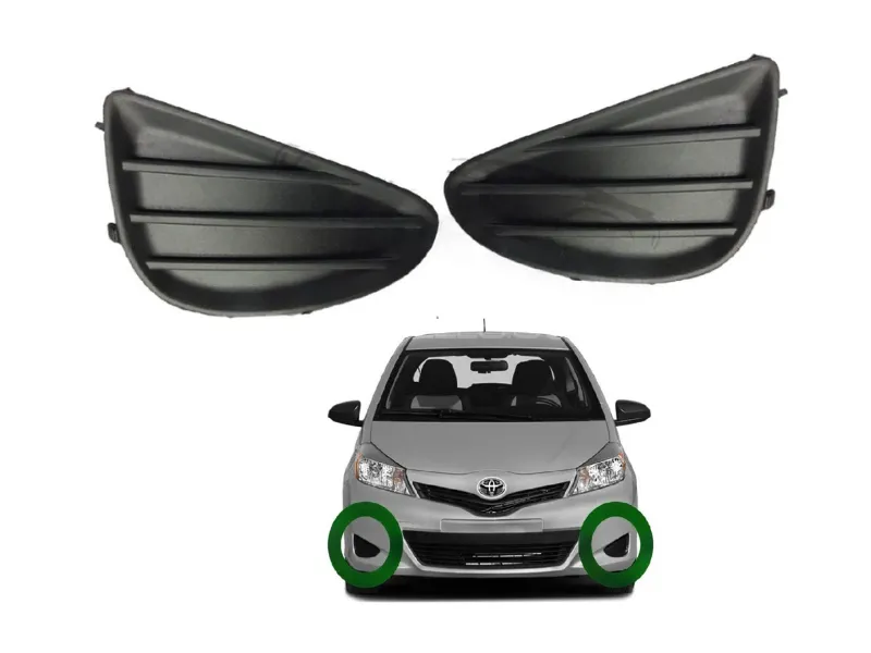 Toyota Vitz 2011-2014 Fog Light Cover | 2  Pcs | Fog Lamp Cover Image-1