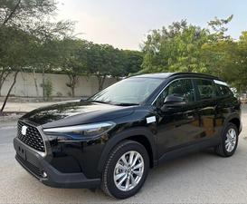 TOYOTA COROLLA CROSS 1.8 HEV X TOP OF THE LINE (1800cc) ZERO METER
Model 2024 | Registered 2024
Black Color
Top of the line
Brand New 
Ready Delivery 
Exchange possible with any car

For inspection
Available at SUPREME CARS
Plot # 151/F,Under Imam heights,Shop no.1&2, Main Khalid Bin Walid Rd, Karachi, Sindh 75400

|  Premium Cars |  Best Prices |  Optimum Performance | 
#supremecarsgang