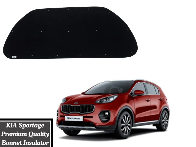 Very Premium Quality Double Sheet Bonnet Insulator with Clips for KIA Sportage | KIA Sportage Bonnet Image-1