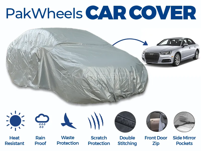 PakWheels Top Cover For Audi A4 Double Stitched PVC Cotton