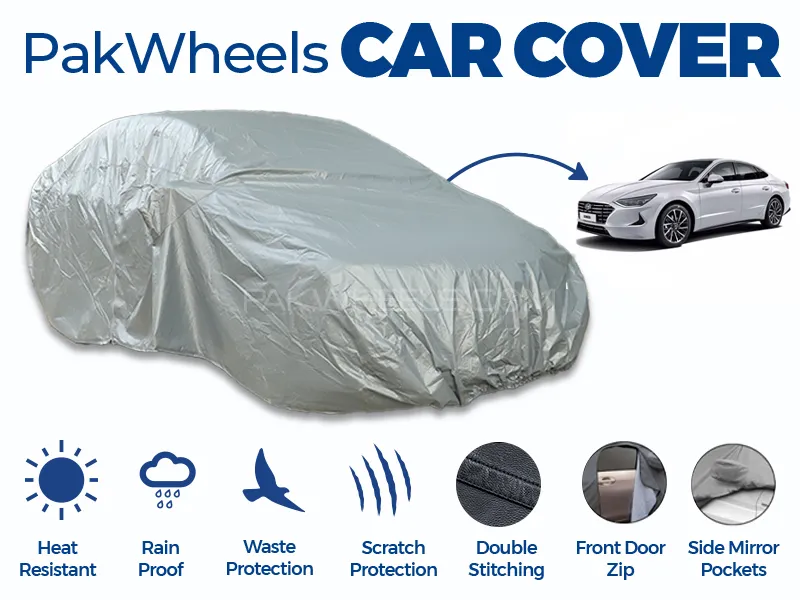 PakWheels Top Cover For Hyundai Sonata Double Stitched PVC Cotton Image-1