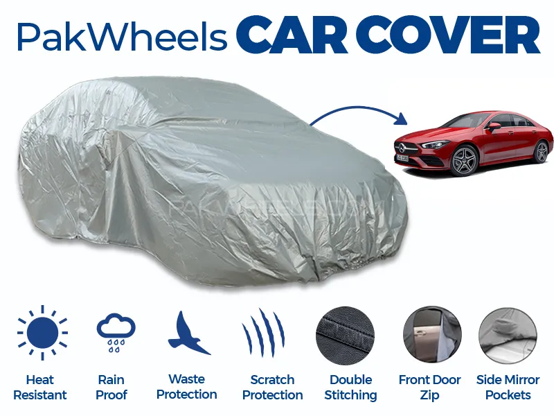 PakWheels Top Cover For Mercedes CLA Double Stitched PVC Cotton Image-1
