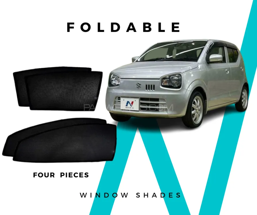 Suzuki Alto Japanese 2014-2021 Sun Shades - Window Shades - 4 Pcs - Black