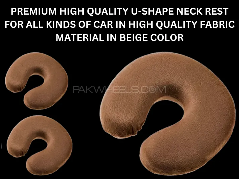 Premium High-Quality U-Shape Neck Rest – Beige (Pack of 2) Image-1