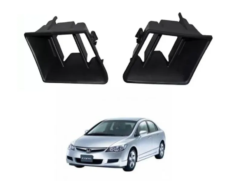 Honda Civic Reborn 2006-2012 Fog Light Cover - Fog Lamp Cover  - 2 Pcs Image-1