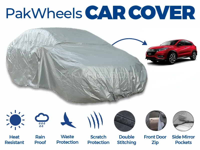 PakWheels Top Cover For Honda Vezel Double Stitched PVC Cotton